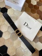 Dior迪奥 女士皮质蒙田腰带金标，优雅高贵晚装百搭必备单品。3.5Cm