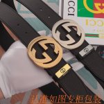 腰带皮带：古奇原单牛皮腰带 男款皮带：材质百分百头层牛皮腰带保证真皮皮带，专柜原单品质、做工精细，时尚大牌，送人自用首选包装： 请认准如图专柜包装赠送打孔器手提