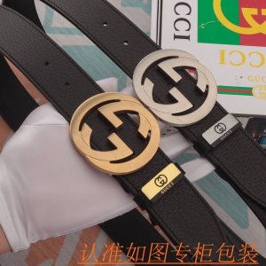 腰带皮带：古奇原单牛皮腰带 男款皮带：材质百分百头层牛皮腰带保证真皮皮带，专柜原单品质、做工精细，时尚大牌，送人自用首选包装： 请认准如图专柜包装赠送打孔器手提