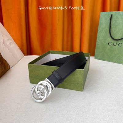 古奇～Gu Cci新款小牛皮，手感细腻柔软，搭配纯钢自动精品扣，男士必备！宽度：3.5Cm