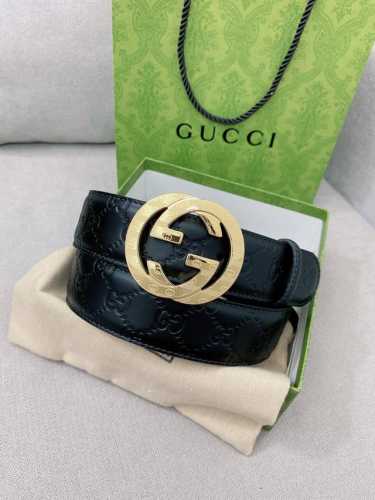特 Gucci 高端定制男士原单皮带，海外限量定制款式，顶级原厂材质复刻，体现腰间贵族的一款必备腰带，宽度4.0Cm 10140