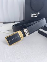 品名：万宝龙.Montblanc原单 腰带 自动皮带 型号：自动带，原版新款纯钢材质自动扣，双面头层牛皮实物拍摄， 材料：百分百头层牛皮，保证真皮。专柜同等质量
