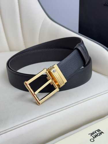 Montblanc万宝龙 宽3.5Cm 采用头层牛皮 精品针式扣头 自由裁剪商务休闲