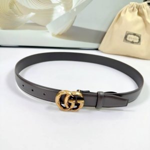 特 3.0Cm古奇新款腰带，双面头层牛皮皮料，长度：75.80.85.90.95.100.欧， 铜 五金扣原版开模定制庆祝]