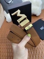 品名：万宝龙 Montblanc 原单 材质：原单牛皮腰带 百分百头层牛皮腰带保证真皮，24K纯钢扣，专柜原单品质、做工精细，时尚大牌，送人自用首选 包装： 请