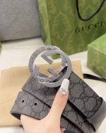 特 Gucci皮带 4.0印花进口防水面料，内衬原版猪皮纹底。配以经典互扣式花纹gg铜金属扣头，原单品质，专柜同款