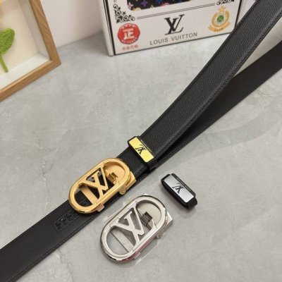 品名：Lv..路易..威登自动带 材质：原单牛皮腰带 百分百头层牛皮腰带保证真皮，24K纯钢扣，专柜原单品质、做工精细，时尚大牌，送人自用首选 包装： 请认准如