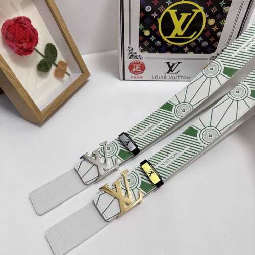 品名：Lv..路易..威登 材质：原单牛皮腰带 百分百头层牛皮腰带保证真皮，24K纯钢扣，专柜原单品质、做工精细，时尚大牌，送人自用首选 包装： 请认准如图专柜