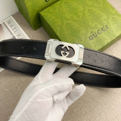 特 古奇 特种皮腰带系列 ，原厂五金精品不锈钢扣，手感柔软舒适 宽3.8Cm。