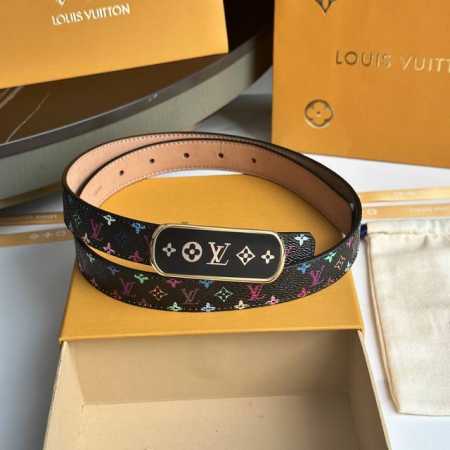 L0Uis Vuitt0N 今季新品 驢家女士原單腰帶 寬度25毫米 定制帆布面搭配磨砂牛皮底 全新精鋼五金搭扣 雙面用 百搭款 - 点击图像关闭