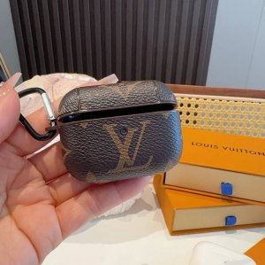 Lv经典老花 33彩 蓝牙耳机壳 3代Pro蓝牙耳机套 配挂钩可挂包包 闪光灯按键其它型号可定制