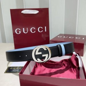 Gucci 古奇 解锁腰带新品 细节实拍 DDD 精选平纹头层牛皮打造，纹理细腻，双面设计可随心切换穿搭风格；精品金属纯铜采用抛光工艺，光泽感拉满，带身压印品牌