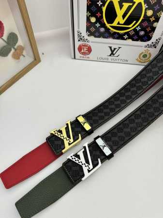 品名：Lv..路易..威登原单 材质：原单牛皮腰带 百分百头层牛皮腰带保证真皮，24K纯钢扣，专柜原单品质、做工精细，时尚大牌，送人自用首选 包装： 请认准如图 - 点击图像关闭