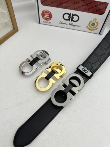 品名：菲拉格幕 原单 材质：原单牛皮腰带 百分百头层牛皮腰带保证真皮，24K纯钢扣，专柜原单品质、做工精细，时尚大牌，送人自用首选包装： 请认准如图专柜包装赠送