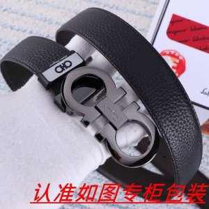 品名：菲拉格木原单 材料：百分百头层牛皮，保证真皮。24K纯钢扣双面可用专柜同等质量， 送人自用首选 包装： 请认准如图专柜包装，赠送打孔器，银联发票，宽度3.