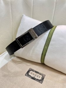 古驰进口原单头层牛皮 搭配精品扣,原产皮料定制，专柜宽度3.5Cm。P200