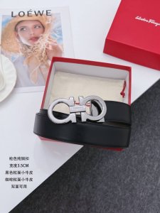 特 Ferragamo.菲拉格慕 全套包装 宽度3.5Cm 高级定制款男士皮带 双面进口牛皮 可双面使用 自行选择搭配 真材实料 很有质感 时尚经典不失风范 搭