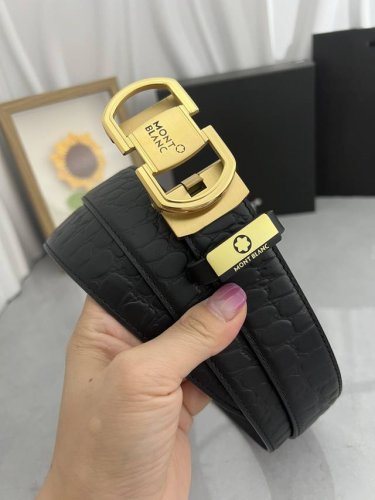 品名：万宝龙 Montblanc 自动带 材质：原单牛皮腰带 百分百头层牛皮腰带保证真皮，24K纯钢扣，专柜原单品质、做工精细，时尚大牌，送人自用首选 包装：