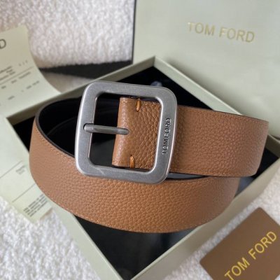 Tom Ford 汤姆福特。新品意大利进口小牛皮，简约商务男士腰带，4.0Cm宽，可双面用，配原版包装
