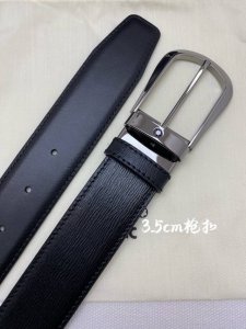 Montblanc万宝龙 宽3.5Cm 采用头层牛皮 精品针式扣头 自由裁剪商务休闲皮带