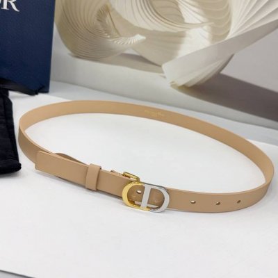 2.0Cm 迪奥腰带，双面头层牛皮皮料，长度：.75.80.85.90.95.100欧，双色五金铜扣原版开模定制庆祝]