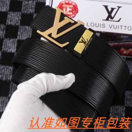 男士腰带：Lv 路易斯登 原单 男士皮带：百分百头层牛皮，保证真皮。24K纯钢扣双面可用专柜同等质量， 送人自用首选 包装： 请认准如图专柜包装，赠送打孔器，银