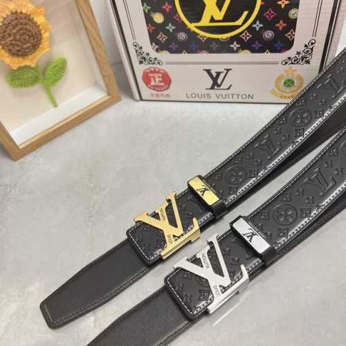品名：Lv..路易..威登 材质：原单牛皮腰带 百分百头层牛皮腰带保证真皮，24K纯钢扣，专柜原单品质、做工精细，时尚大牌，送人自用首选 包装： 请认准如图专柜