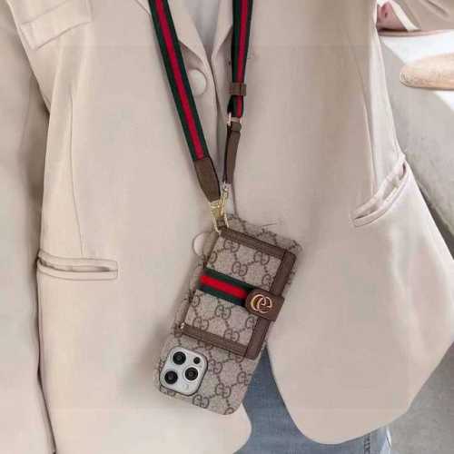 古驰零钱包系列手机壳，官网同步发售，Gucci织带斜挎卡包手机壳，织带可调节可拆卸，多卡位钱包，精致时尚，一壳多用 型号：为了不出现报错型号，请打开本机查看手机