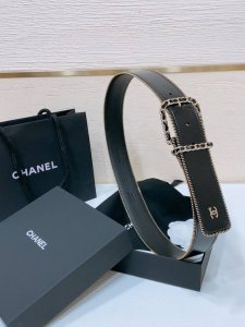 Chanel 24C 黄铜金属 进口亮面小牛皮 4.0Cm 手感柔软 精致腰带