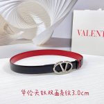 3.0Cm 华伦天奴双面条纹腰带 双面头层牛皮皮料 长度 .75.80.85.90.95.100.105.欧 铜五金扣原版开模定制庆祝]