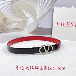 3.0Cm 华伦天奴双面条纹腰带 双面头层牛皮皮料 长度 .75.80.85.90.95.100.105.欧 铜五金扣原版开模定制庆祝]