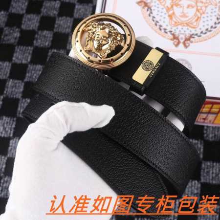 男士腰带：范思哲 原单 男士皮带：百分百头层牛皮，保证真皮。24K纯钢扣双面可用专柜同等质量， 送人自用首选 包装： 请认准如图专柜包装，赠送打孔器，银联发票， - 点击图像关闭