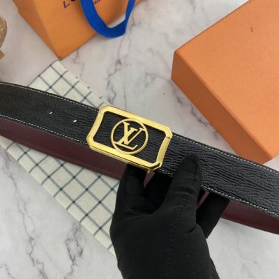 特P180 Lv 男士腰带38Mm 双面进口皮可双面使用 专柜走线 搭配新款扣