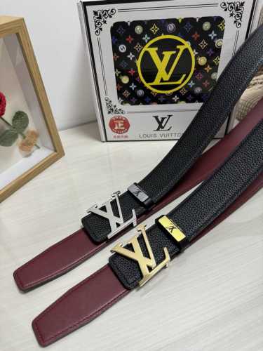 品名：Lv..路易..威登 材质：原单牛皮腰带 百分百头层牛皮腰带保证真皮，24K纯钢扣，专柜原单品质、做工精细，时尚大牌，送人自用首选 包装：
