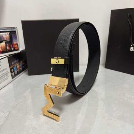 品名：万宝龙 Montblanc 原单 材质：原单牛皮腰带 百分百头层牛皮腰带保证真皮，24K纯钢扣，专柜原单品质、做工精细，时尚大牌，送人自用首选 包装： 请 - 点击图像关闭