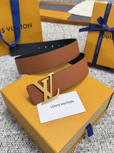 Louis Vuitton Lv腰带 荔枝纹皮底系列 原厂五金 精致手工绘边 柔软舒适 宽4.0 DDD