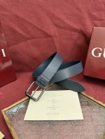 G针扣 Gucci 款号 673921 An 4099 表面材料是定制进口小牛皮 宽度3.5Cm 皮圈缝制立体Gg五金配饰 方形简约针扣