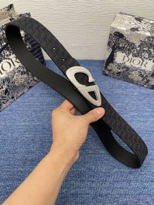 Di~Or这款金属覆层黄铜腰带扣采用“Cd”标志点缀，经典元素呈现全新风采。设计精巧，提升格调，打造优雅精致的造型。宽35Mm