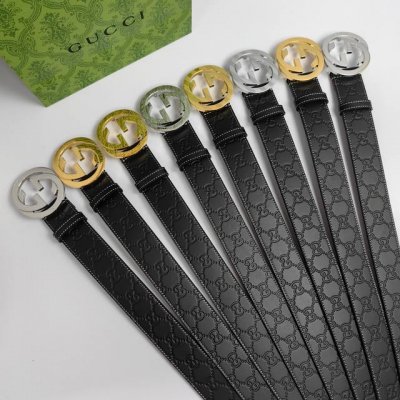 特 G家 4.0Cm专柜品质意大利进口小牛压制经典G花，皮料质感厚实,搭配纯铜五金带扣,进口机械车线工艺精细.