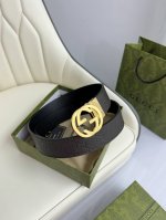 特 Gucci，原厂精密电渡扣头，意大利原厂皮，宽3.7Cm，代购级。