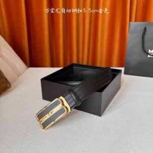 品牌： 万宝龙 Montblanc家持续其一贯的高雅、绅士、精致的风格，进口小牛皮，手感细腻柔软。纯钢自动精品扣，男士必备！宽度：3.5Cm