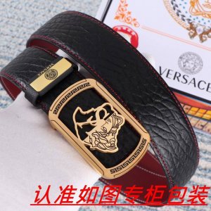 品名：Versace.范思哲原单 材料：百分百头层牛皮，保证真皮。24K纯钢扣双面可用专柜同等质量， 送人自用首选包装： 请认准如图专柜包装，赠送打孔器，银联发