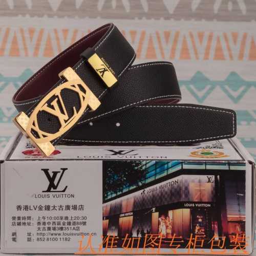 腰带皮带：Lv 路易威登原单牛皮腰带 男款皮带：材质百分百头层牛皮腰带保证真皮皮带，专柜原单品质、做工精细，时尚大牌，送人自用首选包装： 请认准如图专柜包装赠送