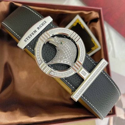 皮带: Stefen Rcici.史特芬.尼茨镶钻 腰带: 顶级原单复刻.私人订制高端特供版 等级: 进口原厂头层牛皮-24K纯钢材质.镶钻石真空电镀工艺.史蒂