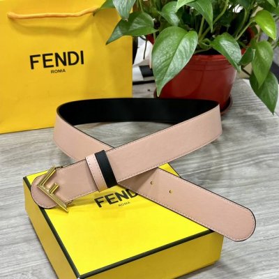 Fendi 芬迪 宽3.8Cm女神腰帶 雙面進口頭層小牛皮制作 搭配經典單F銅扣 時尚品牌 經典設計 精細做工 髙淸實拍 質量保證 双面用