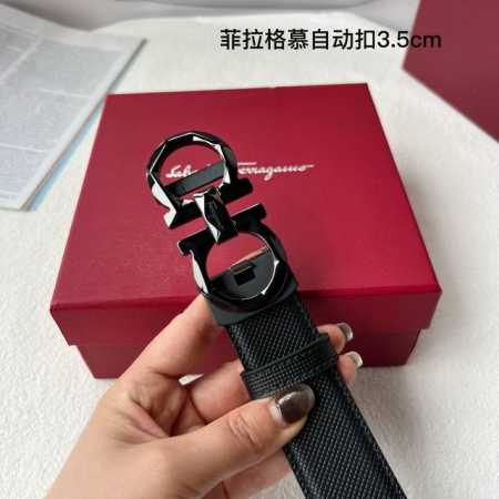 特 品牌： 菲拉格慕 新款进口小牛皮，手感细腻柔软。搭配纯钢自动精品钢扣，男士必备！宽度：3.5Cm - 点击图像关闭