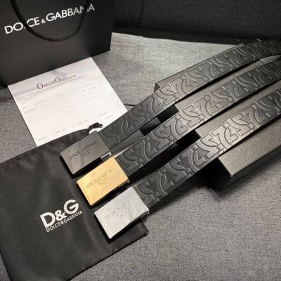 特 杜嘉班纳 宽3.5Cm 新款 压花小午皮简约百搭腰带，Dolce&Gabbana Milano 标牌装饰别具一格