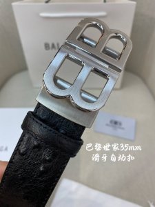 巴黎世家男士自动腰带- 宽度34Mm 316精品钢扣 精工打造 手感柔软 可以裁剪