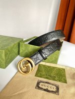 特 Gucci 古奇 Signature腰带 热压大花3.8宽度触感厚实，印花图案清晰分明