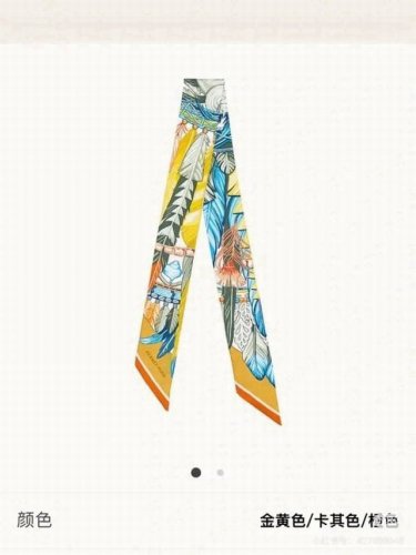 爱马仕Hermes “太平之舞”Twilly小丝巾Twilly小丝巾 100%桑蚕丝 这款小巧的真丝配饰佩戴方式千变万化，可为您的日常造型增添灵动妙趣法国制造设